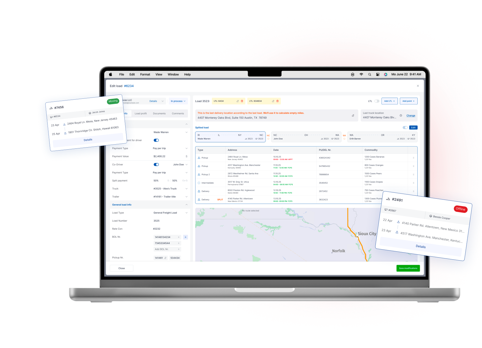 Truckin AI importing and reading load details from a broker email automatically