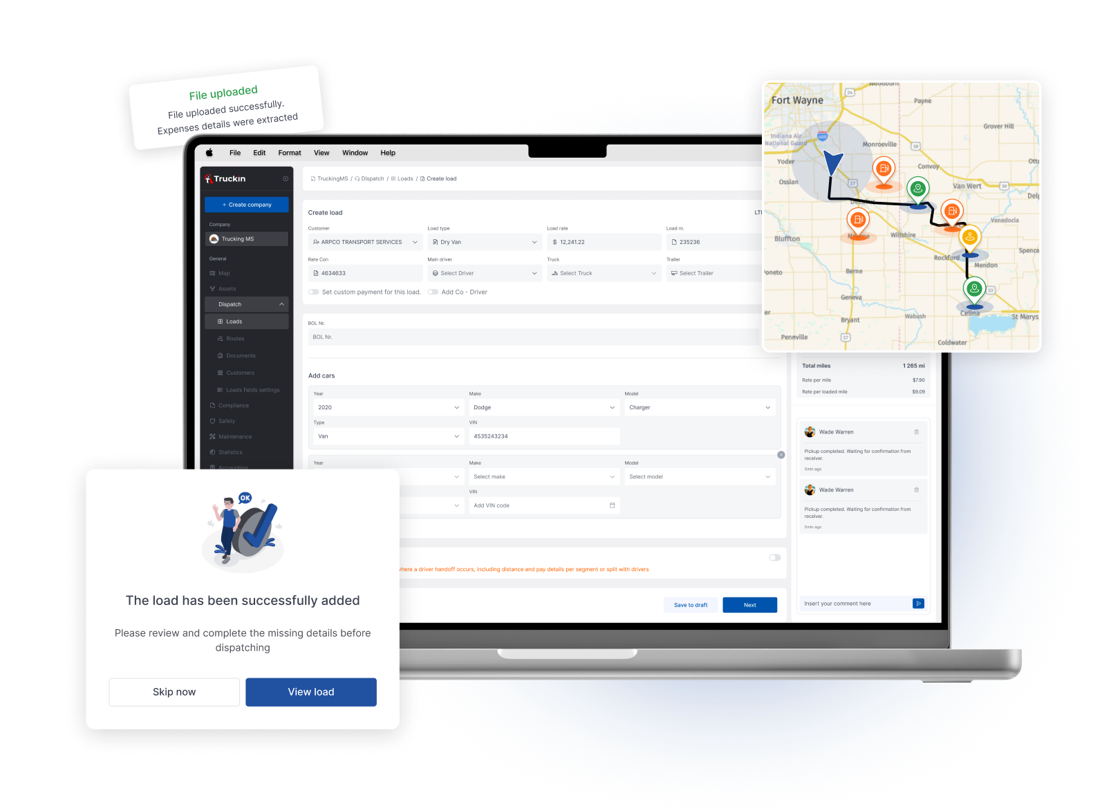 Truckin Car Hauling integrations - Vehicle transport dispatch, documents and inspections - connected to your operation.
