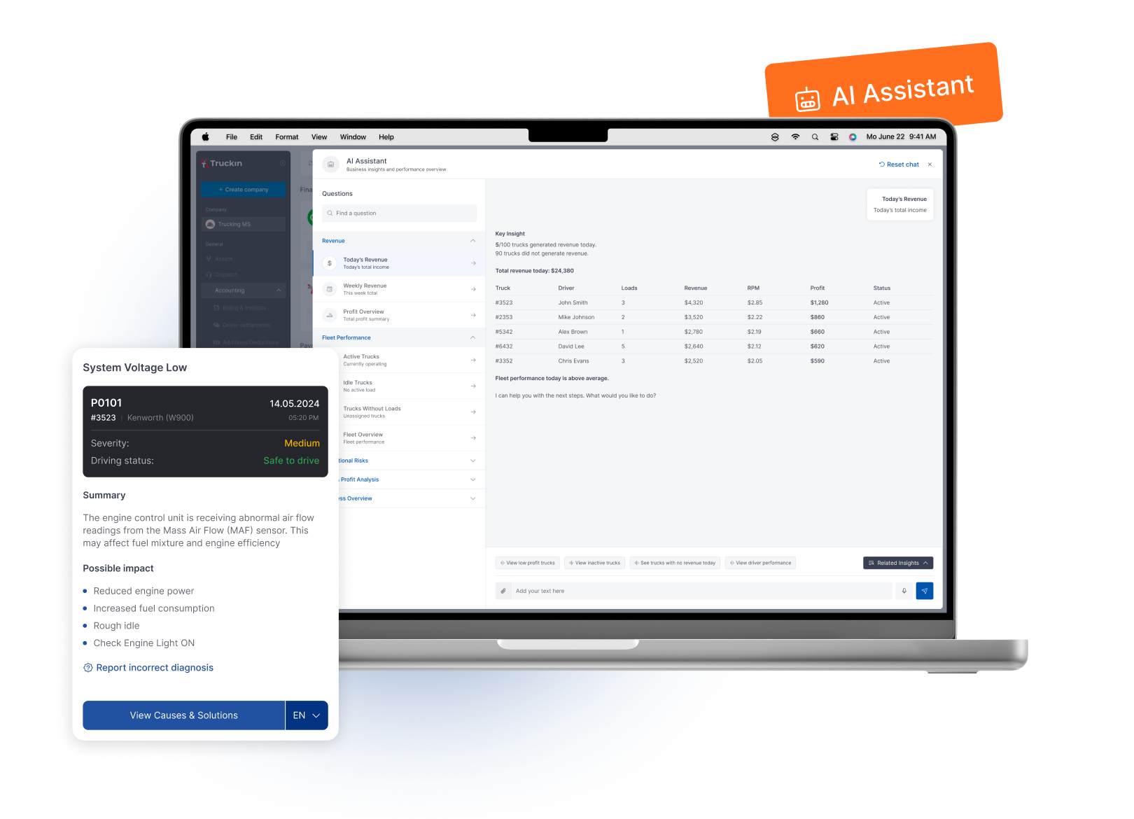Truckin AI automating load import, documents, dispatch and reporting for trucking teams