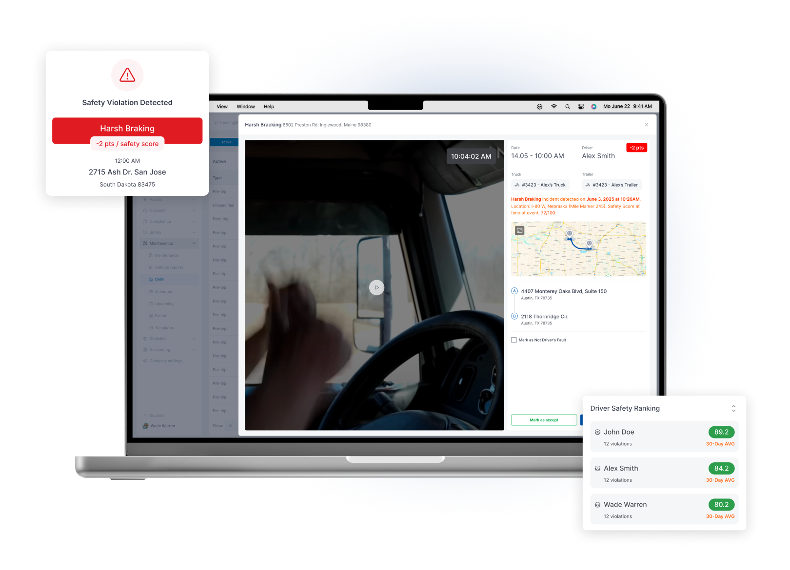 Truckin Connect cameras, OBD and telematics - Bring safety events, driver behavior, fault codes and vehicle health insights into your operational workflows.