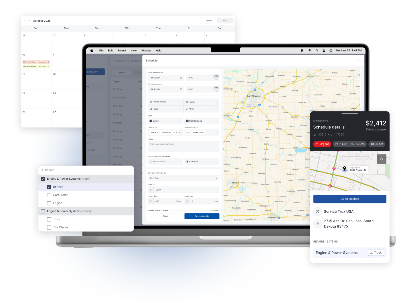 Truckin Truckin for Maintenance Teams - Manage preventive maintenance, service events, repairs, work orders, inventory, parts, shop activity and DTC recommendations.