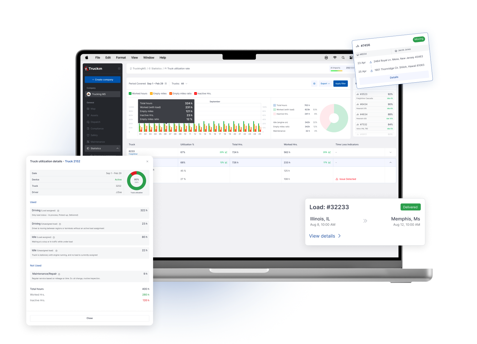 Truckin Truckin for Owners & CEOs - See what is happening across your fleet without waiting for manual reports - revenue, profit, utilization, maintenance, safety, fuel and risk in one place.